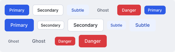 Figma Button component set — 15 variants, Variant × Size