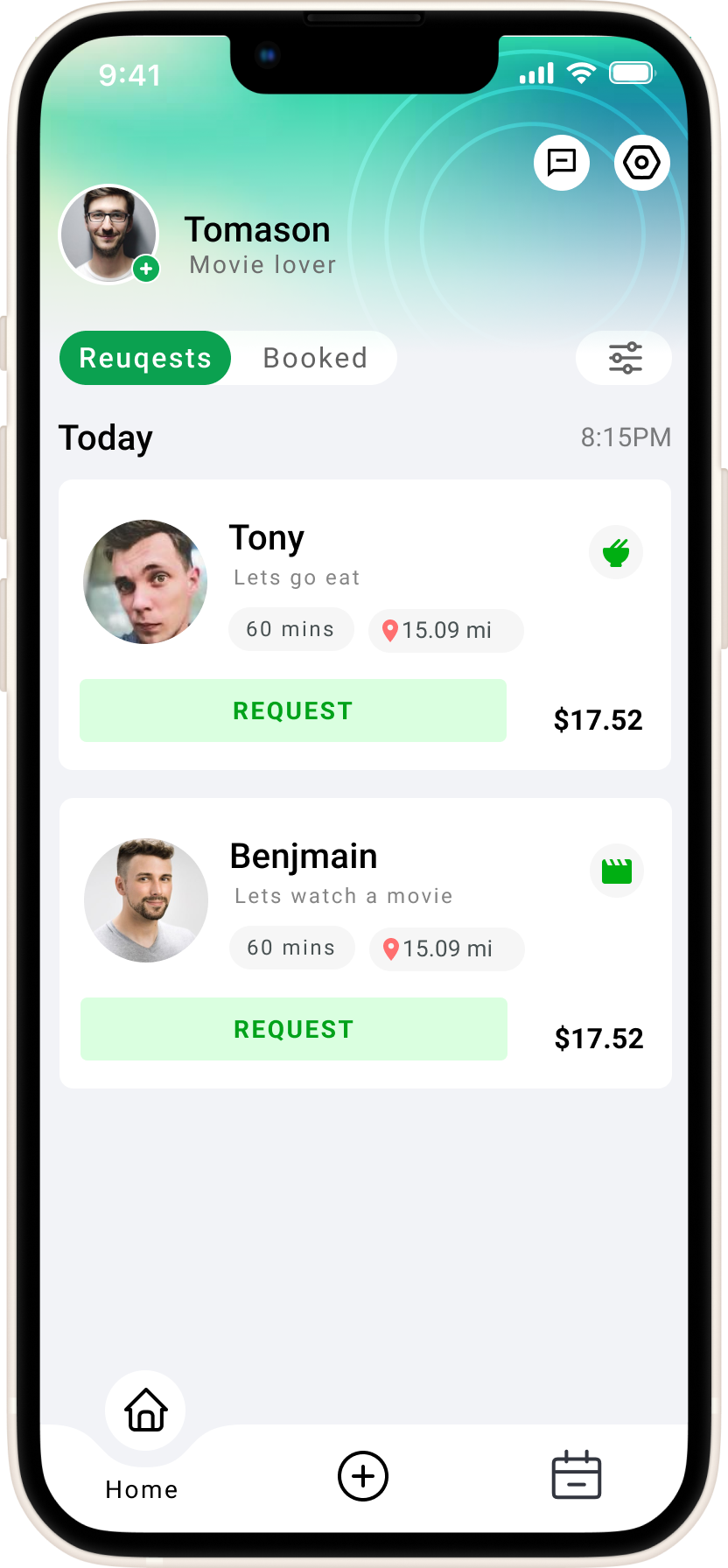 Gather — v1.0 home screen